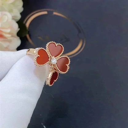[ELAN LUXE]SWEET CLOVER CARNELIAN RING