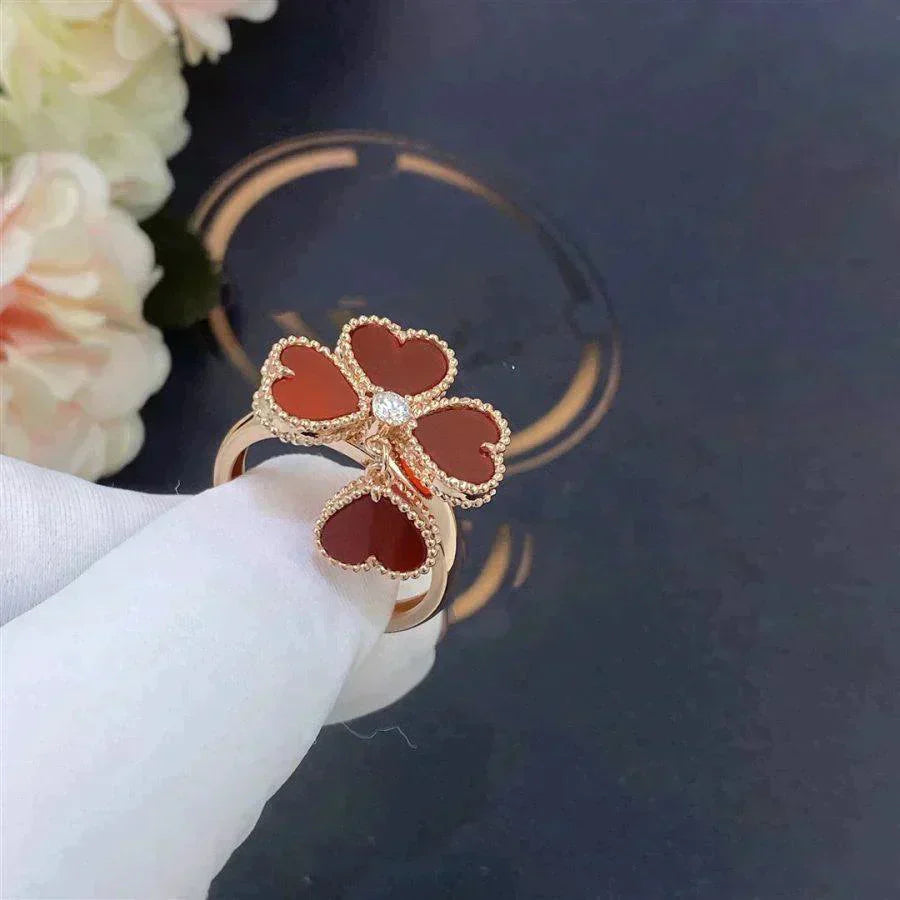 [ELAN LUXE]SWEET CLOVER CARNELIAN RING