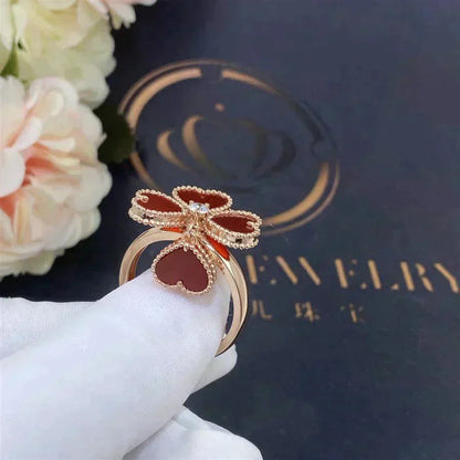 [ELAN LUXE]SWEET CLOVER CARNELIAN RING