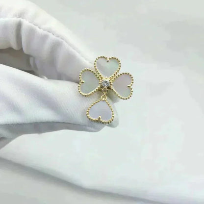 [ELAN LUXE]SWEET CLOVER WHITE MOP RING