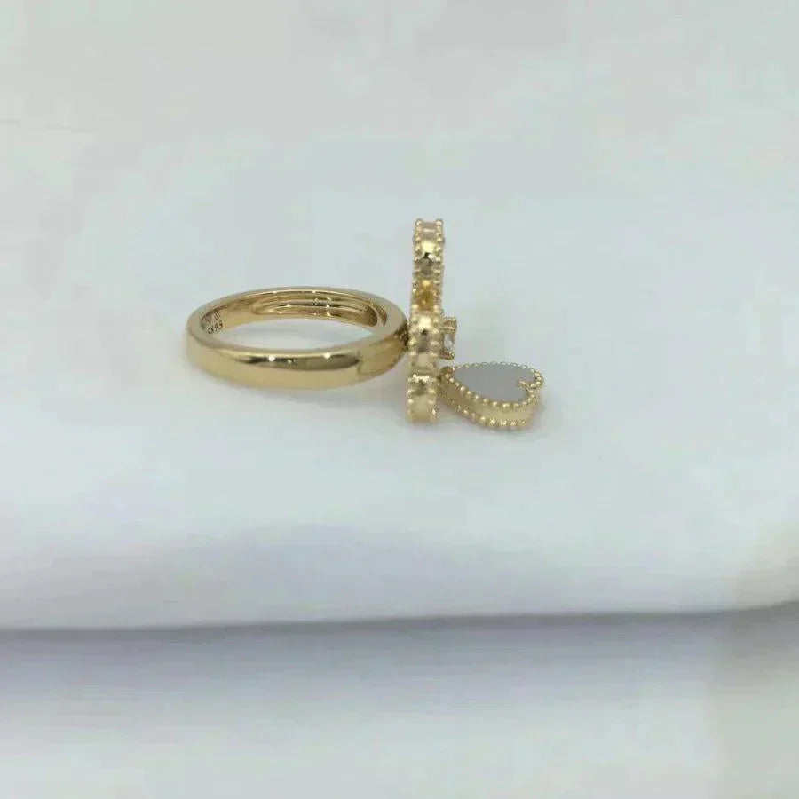 [ELAN LUXE]SWEET CLOVER WHITE MOP RING