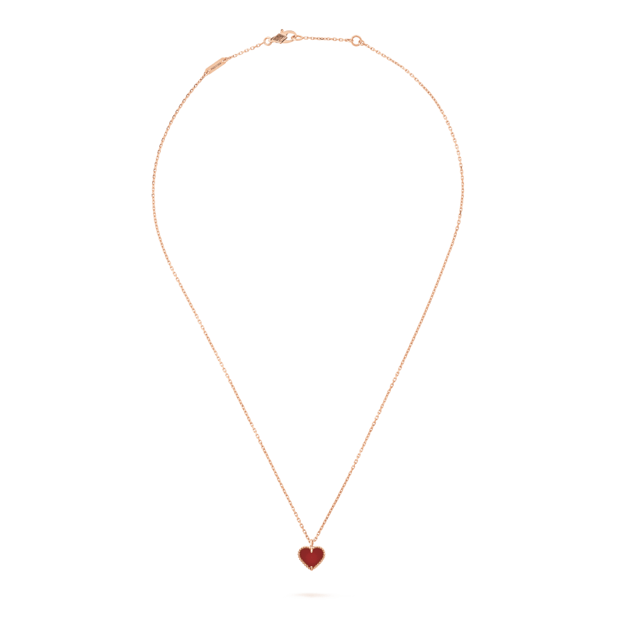 [ELAN LUXE]SWEET CLOVER CARNELIAN HEART NECKLACE