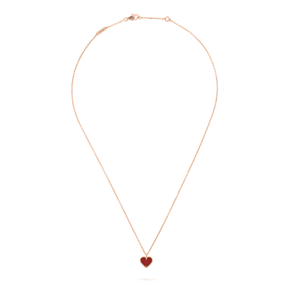 [ELAN LUXE]SWEET CLOVER CARNELIAN HEART NECKLACE