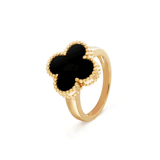 [ELAN LUXE]CLOVER ONYX RING