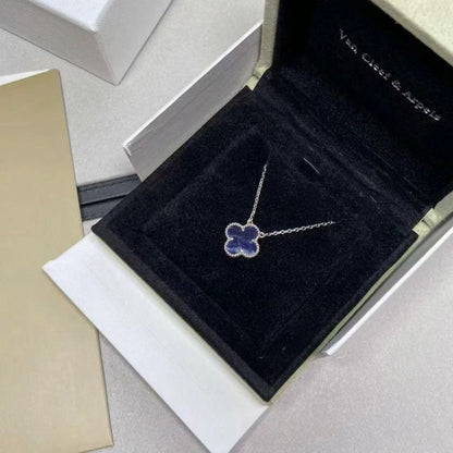 [ELAN LUXE]CLOVER 15MM PIETERSITE NECKLACE SILVER