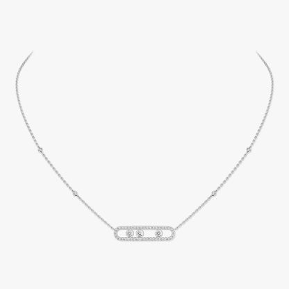 [ELAN LUXE] Move Pave_ Rose Gold Diamond Necklace