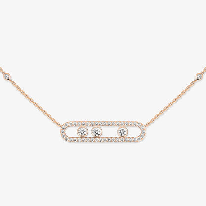 [ELAN LUXE] Move Pave_ Rose Gold Diamond Necklace