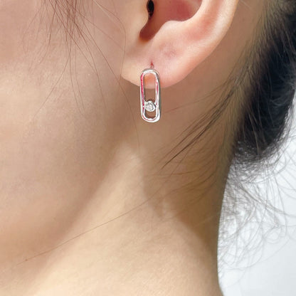 [ELAN LUXE]MOVE UNO SMALL 1 DIAMOND EARRINGS