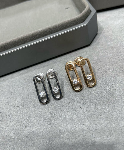 [ELAN LUXE]MOVE UNO SMALL 1 DIAMOND EARRINGS