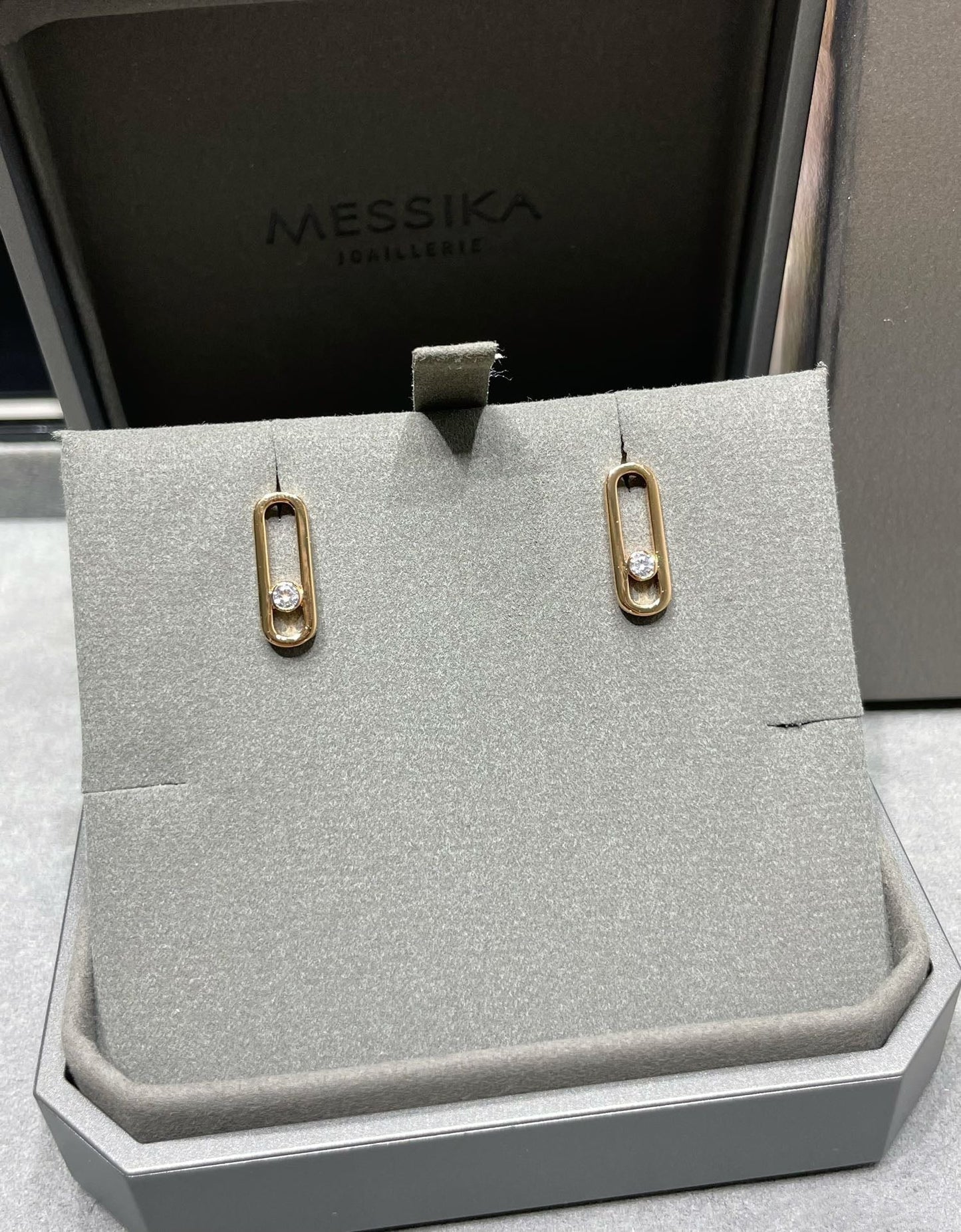 [ELAN LUXE]MOVE UNO SMALL 1 DIAMOND EARRINGS