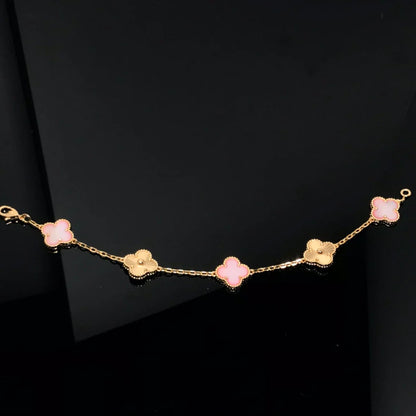 [ELAN LUXE] CLOVER 5 MOTIFS  PINK MOP BRACELET COLLECTION