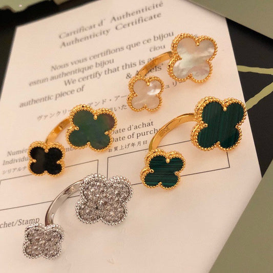 [ELAN LUXE]CLOVER BETWEEN THE FINGER RING