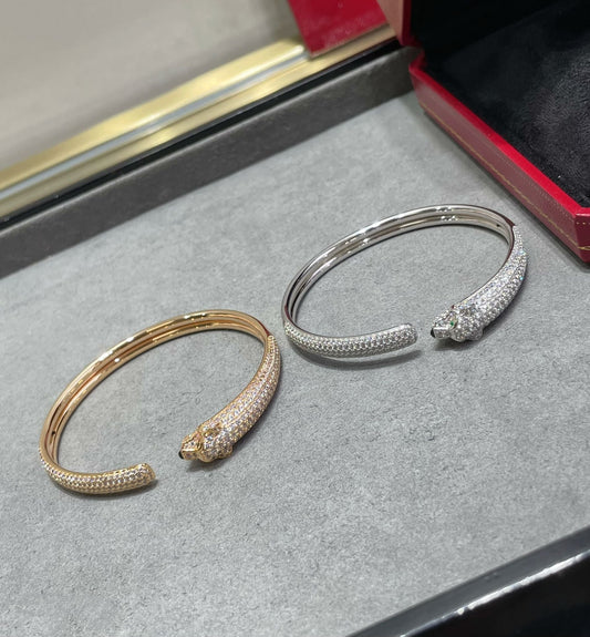 [ELAN LUXE]PANTHERE FULL DIAMOND OPEN BRACELET