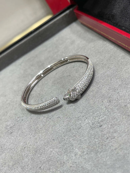 [ELAN LUXE]PANTHERE FULL DIAMOND OPEN BRACELET