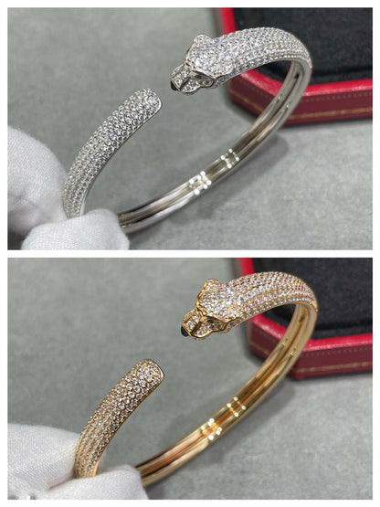 [ELAN LUXE]PANTHERE FULL DIAMOND OPEN BRACELET