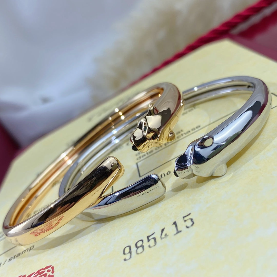 [ELAN LUXE]PANTHERE SILVER OPEN BRACELET