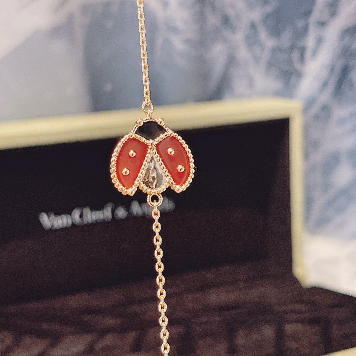 [ELAN LUXE]LUCKY SPRING 1 MOTIF PINK GOLD BRACELET