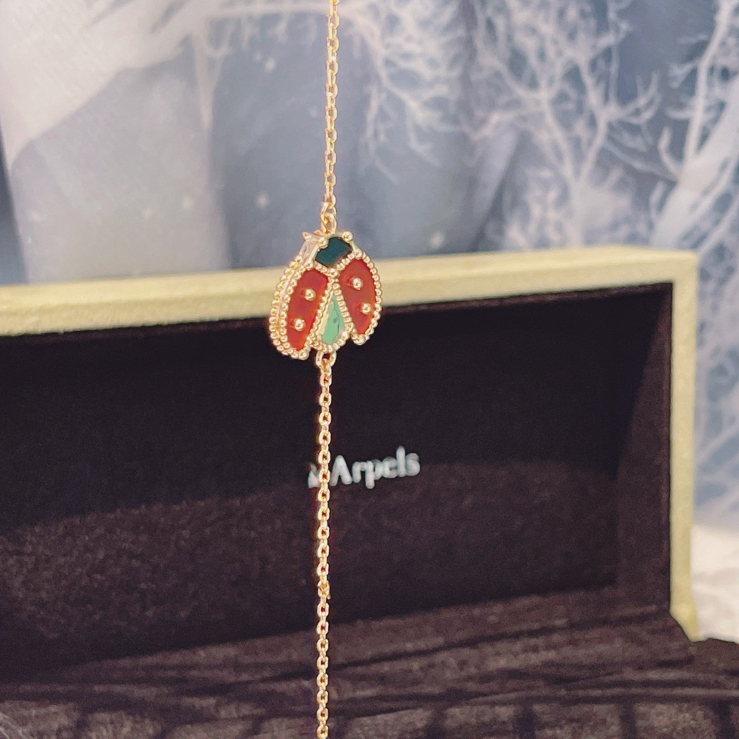 [ELAN LUXE]LUCKY SPRING 1 MOTIF PINK GOLD BRACELET
