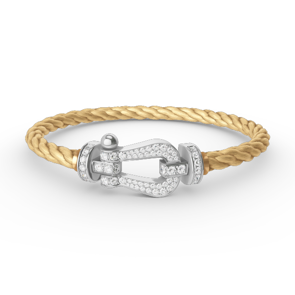 [ELAN LUXE]FORCE LARGE HORSESHOE FULL DIAMOND BRACELET SILVER