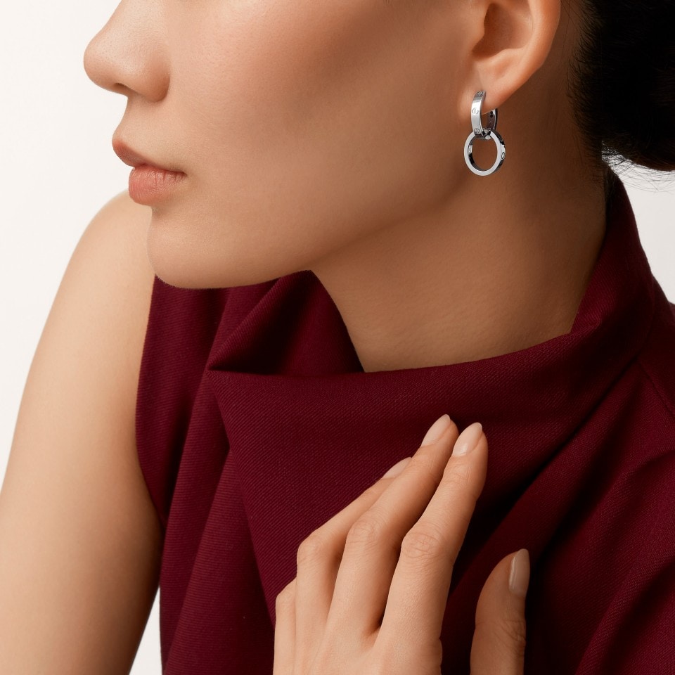 [ELAN LUXE]LOVE 3.3MM DANGLE EARRINGS