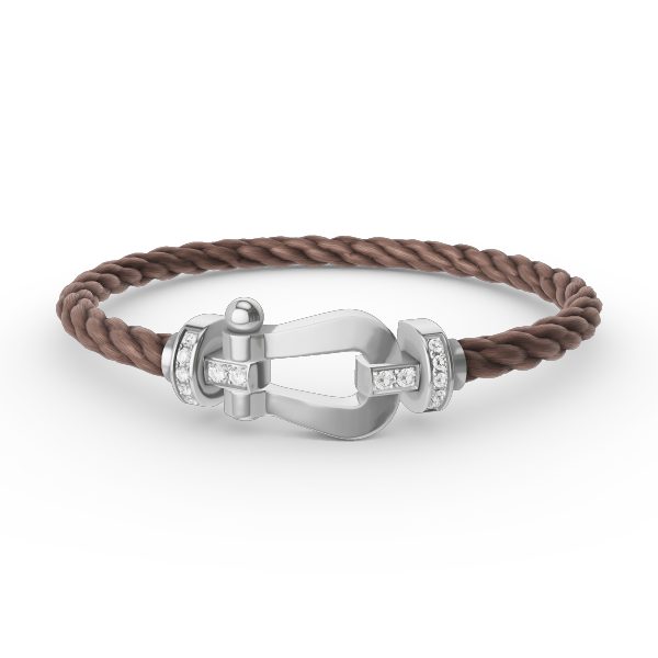 [ELAN LUXE]FORCE LARGE HORSESHOE HALF DIAMOND BRACELET SILVER
