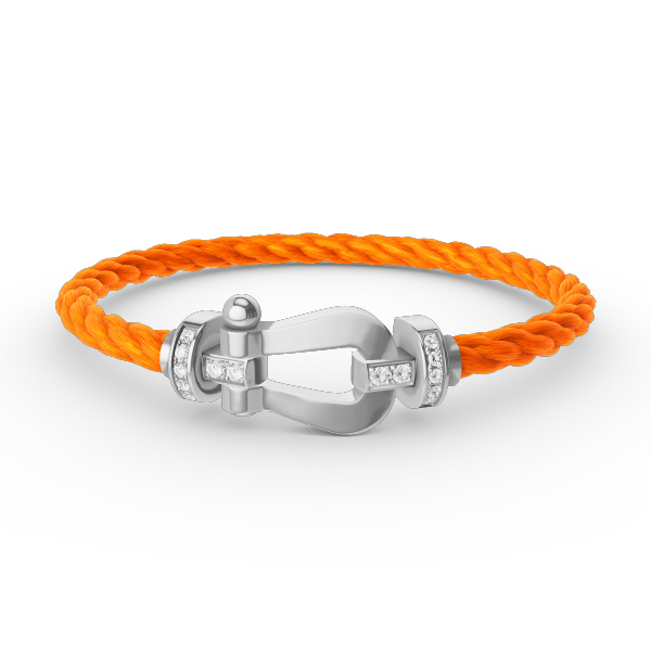 [ELAN LUXE]FORCE LARGE HORSESHOE HALF DIAMOND BRACELET SILVER