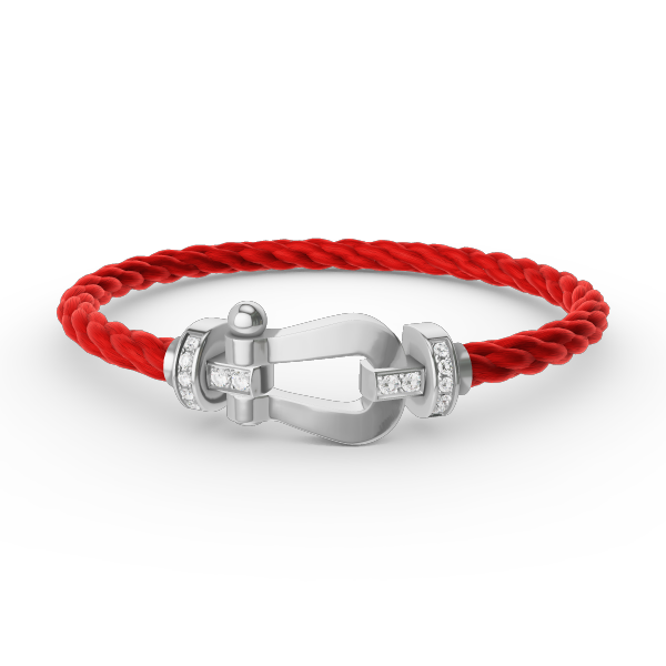 [ELAN LUXE]FORCE LARGE HORSESHOE HALF DIAMOND BRACELET SILVER