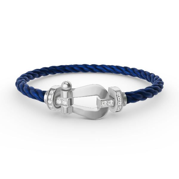 [ELAN LUXE]FORCE LARGE HORSESHOE HALF DIAMOND BRACELET SILVER