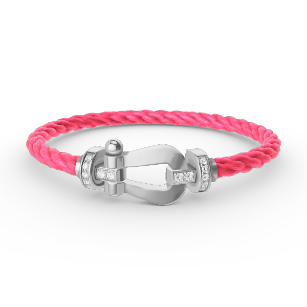 [ELAN LUXE]FORCE LARGE HORSESHOE HALF DIAMOND BRACELET SILVER