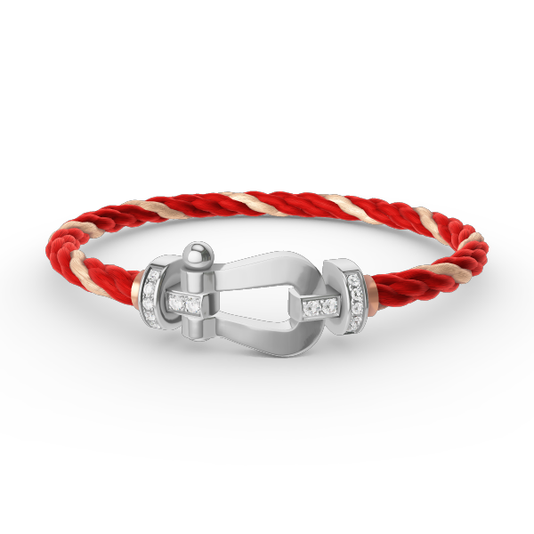 [ELAN LUXE]FORCE LARGE HORSESHOE HALF DIAMOND BRACELET SILVER