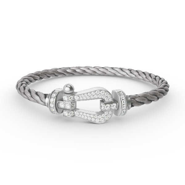 [ELAN LUXE]FORCE LARGE HORSESHOE FULL DIAMOND BRACELET SILVER