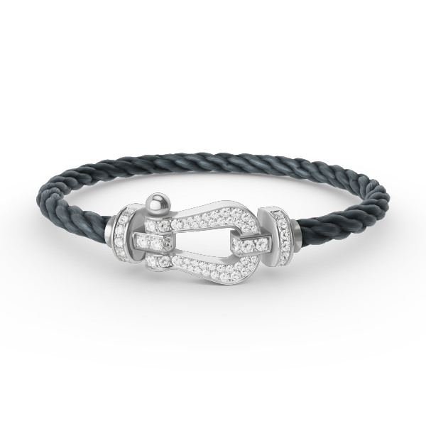 [ELAN LUXE]FORCE LARGE HORSESHOE FULL DIAMOND BRACELET SILVER