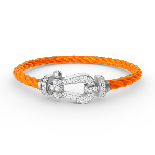 [ELAN LUXE]FORCE LARGE HORSESHOE FULL DIAMOND BRACELET SILVER