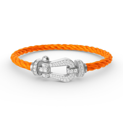 [ELAN LUXE]FORCE LARGE HORSESHOE FULL DIAMOND BRACELET SILVER