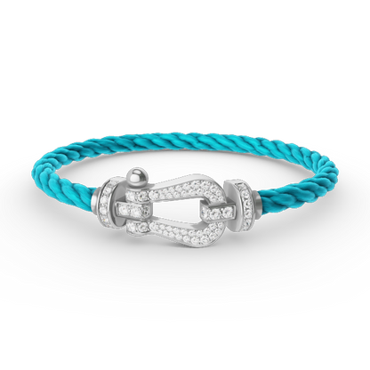 [ELAN LUXE]FORCE LARGE HORSESHOE FULL DIAMOND BRACELET SILVER