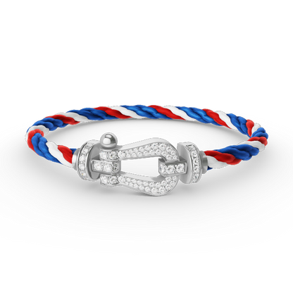 [ELAN LUXE]FORCE LARGE HORSESHOE FULL DIAMOND BRACELET SILVER