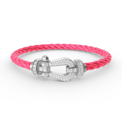 [ELAN LUXE]FORCE LARGE HORSESHOE FULL DIAMOND BRACELET SILVER