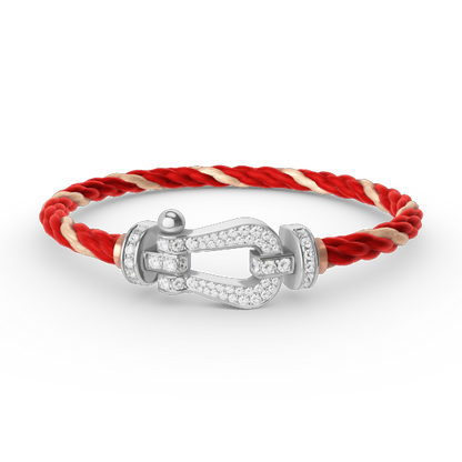 [ELAN LUXE]FORCE LARGE HORSESHOE FULL DIAMOND BRACELET SILVER