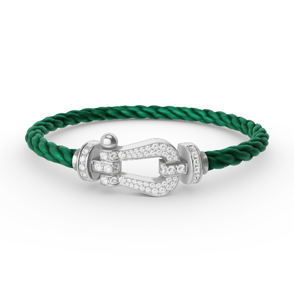 [ELAN LUXE]FORCE LARGE HORSESHOE FULL DIAMOND BRACELET SILVER