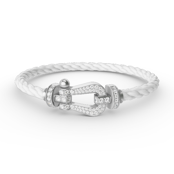 [ELAN LUXE]FORCE LARGE HORSESHOE FULL DIAMOND BRACELET SILVER