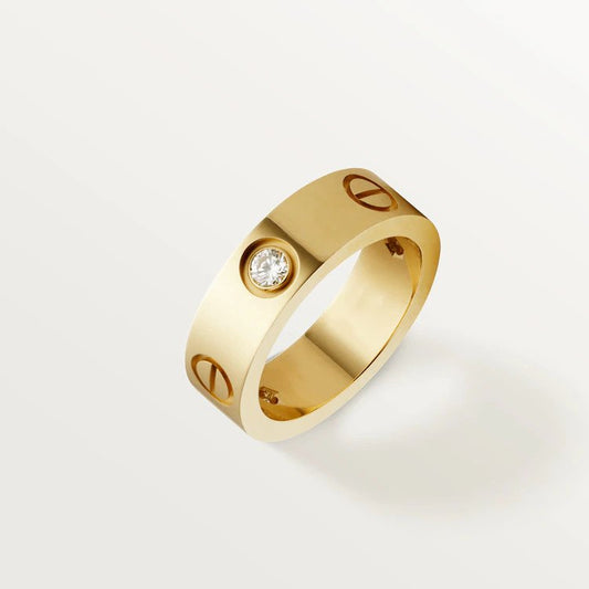 [ELAN LUXE]LOVE RING 5.5MM 3 DIAMONDS PINK GOLD