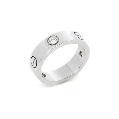 [ELAN LUXE]LOVE RING 5.5MM 3 DIAMONDS SILVER