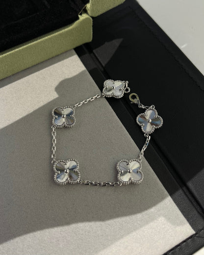 [ELAN LUXE]CLOVER SILVER 5 MOTIFS BRACELET