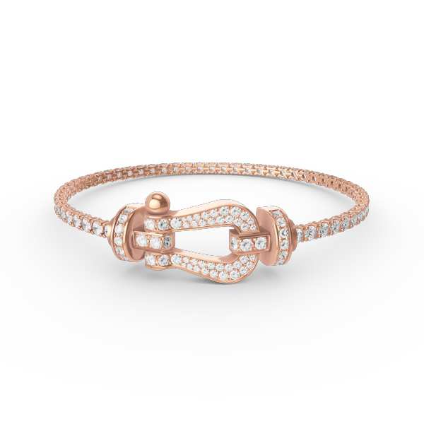 [ELAN LUXE]FORCE  LARGE HORSESHOE FULL DIAMOND TENNIS BRACELET