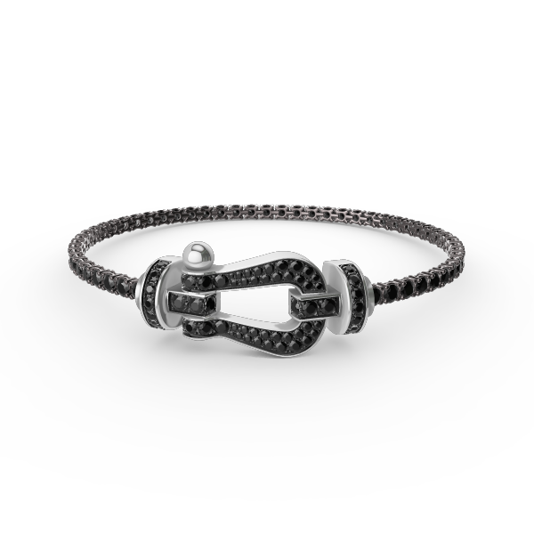 [ELAN LUXE]FORCE  LARGE HORSESHOE FULL DIAMOND TENNIS BRACELET
