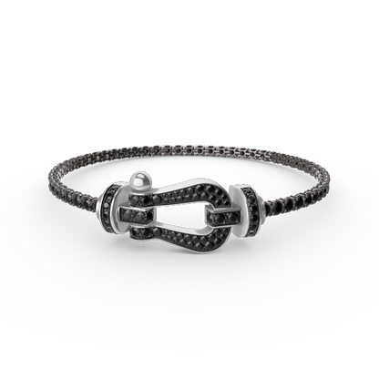 [ELAN LUXE]FORCE  LARGE HORSESHOE FULL DIAMOND TENNIS BRACELET